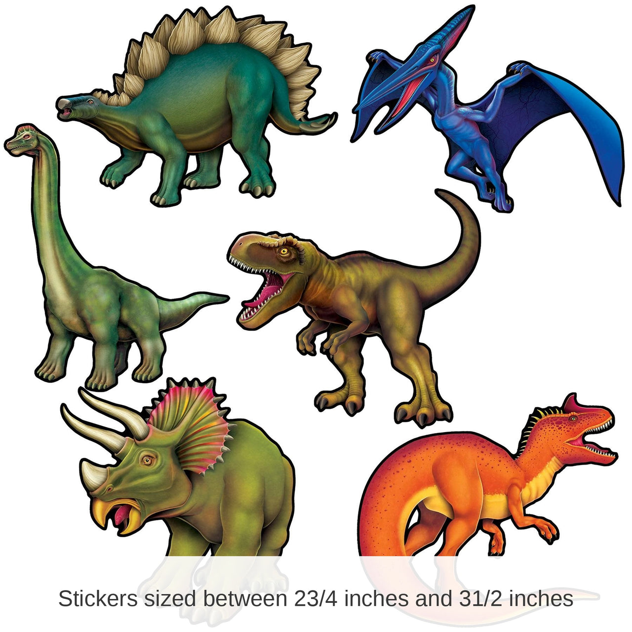 12 Packs Bulk Dinosaur Stickers 6/Pack
