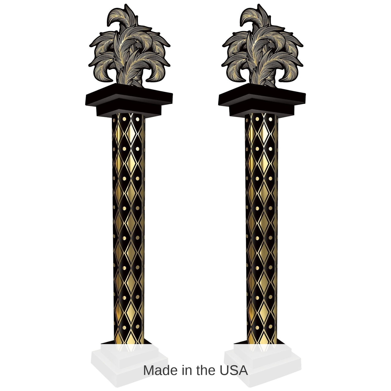 2 Pack Bulk Masquerade 3-D Tall Column Props