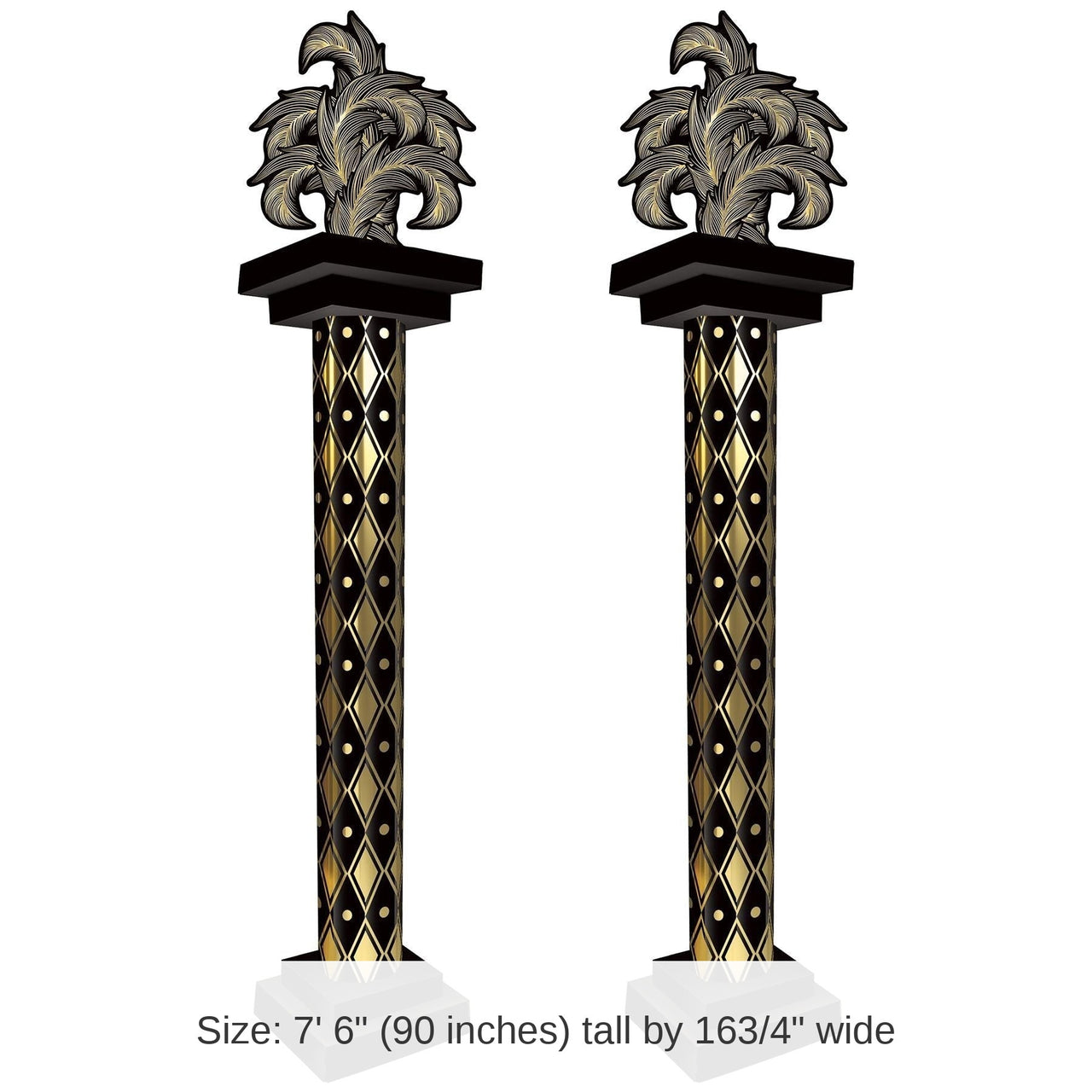 2 Pack Bulk Masquerade 3-D Tall Column Props