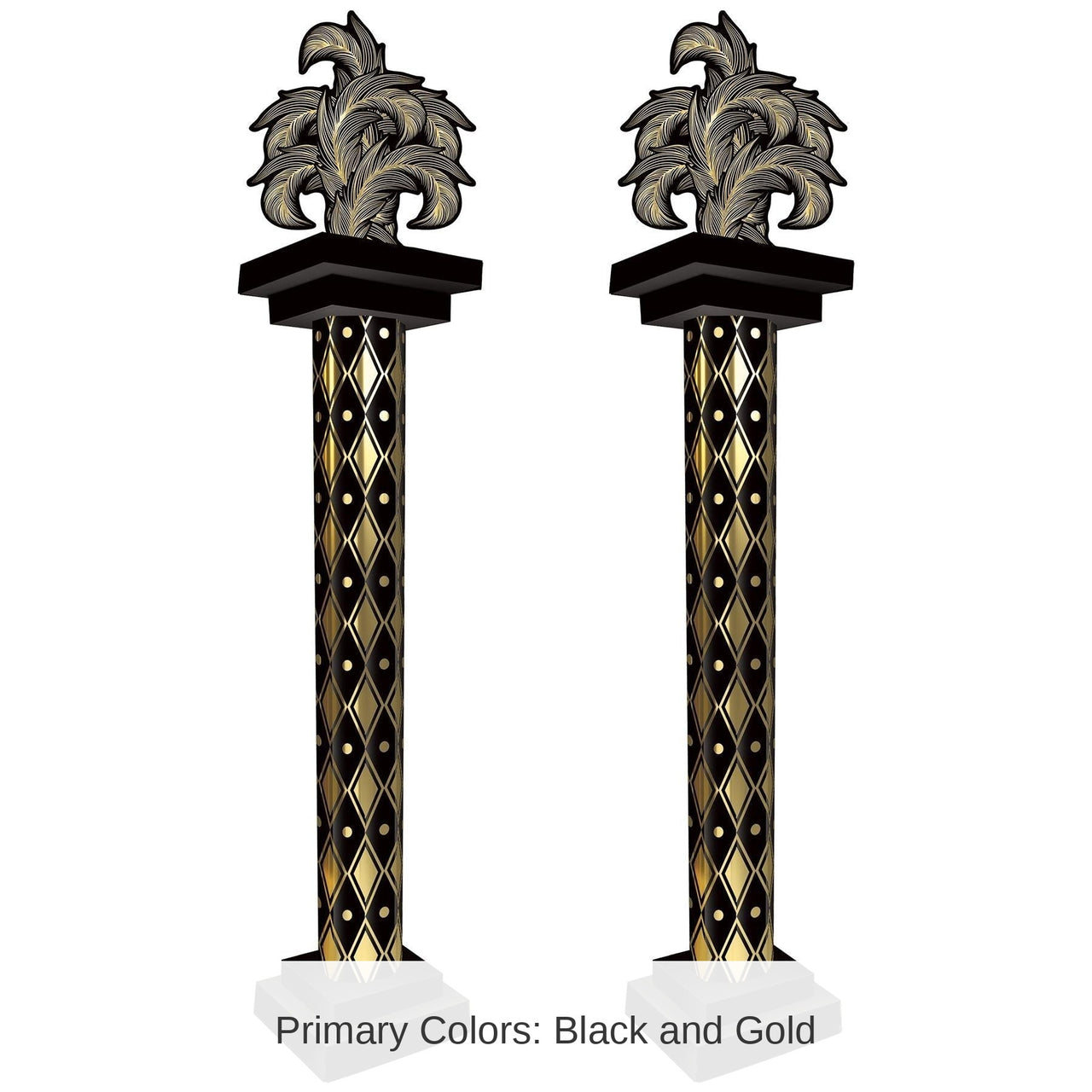 2 Pack Bulk Masquerade 3-D Tall Column Props