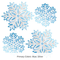 4 Pack Bulk Winter Wonderland Hanging Snowflakes