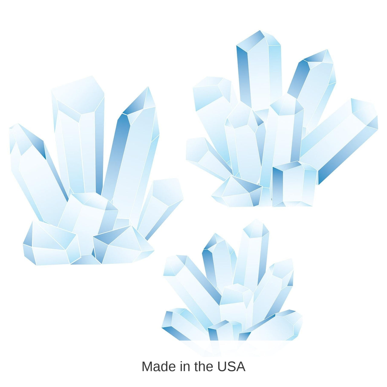 3 Pack Bulk Winter Wonderland Ice Crystal Stand-Up Decoration