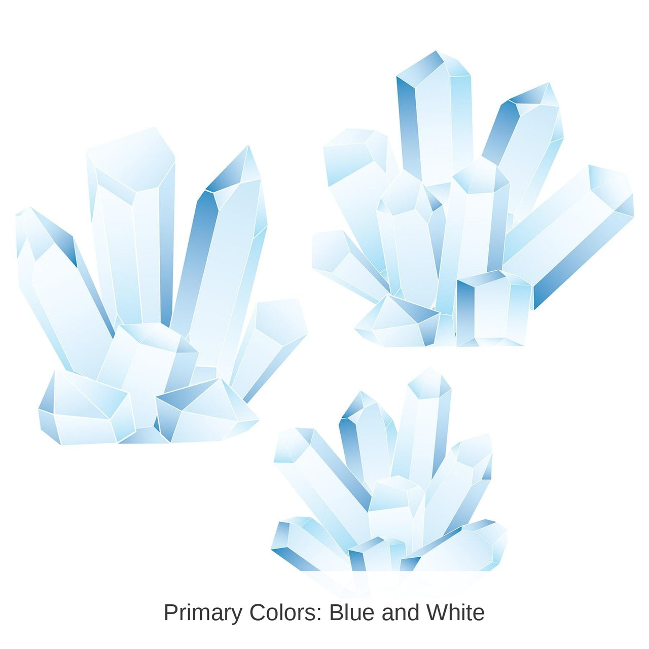 3 Pack Bulk Winter Wonderland Ice Crystal Stand-Up Decoration