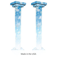 2 Pack Bulk Winter Wonderland 3-D Tall Column Props