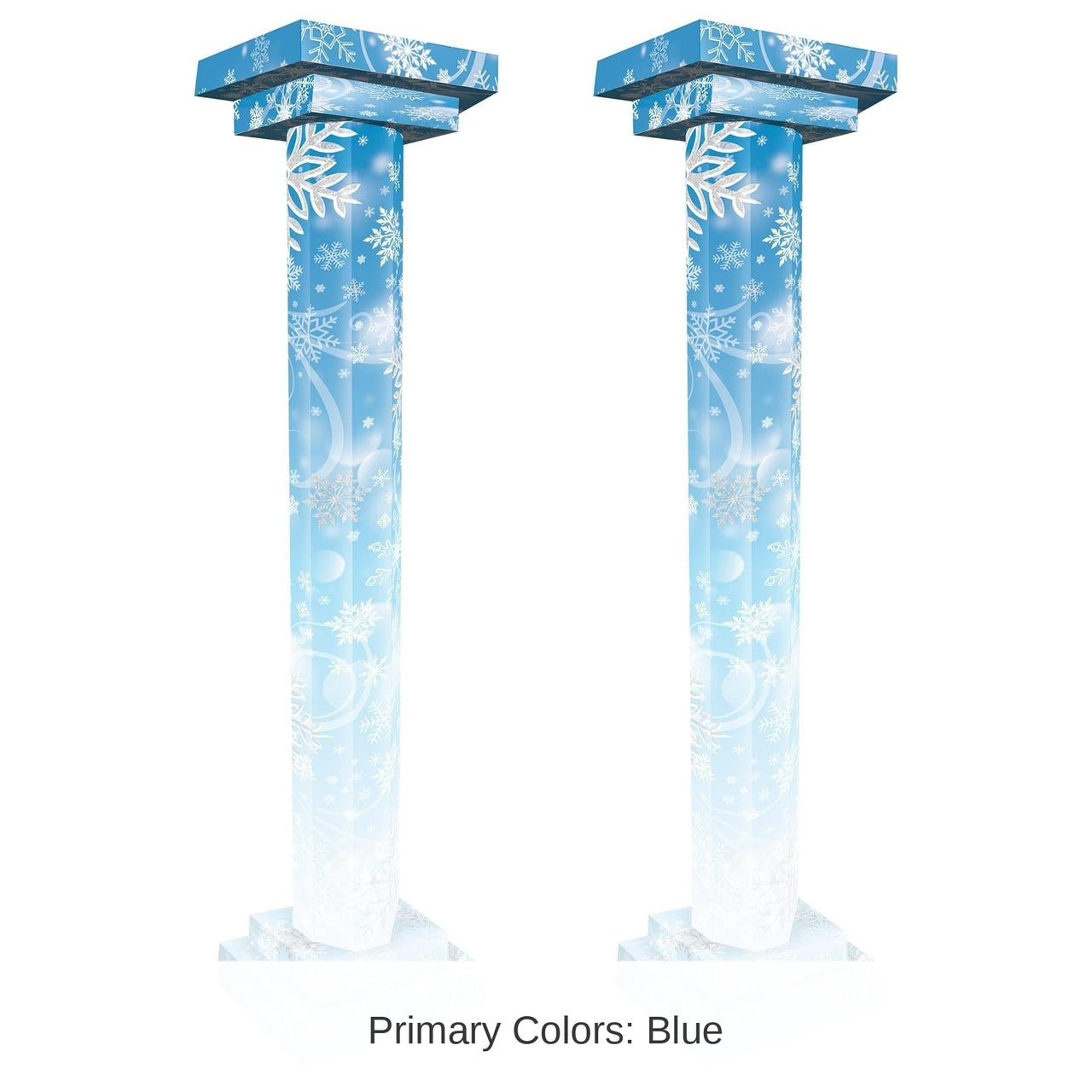 2 Pack Bulk Winter Wonderland 3-D Tall Column Props