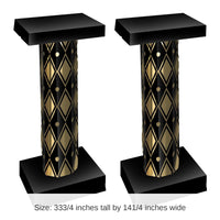 2 Pack Bulk Masquerade 3-D Short Column Props