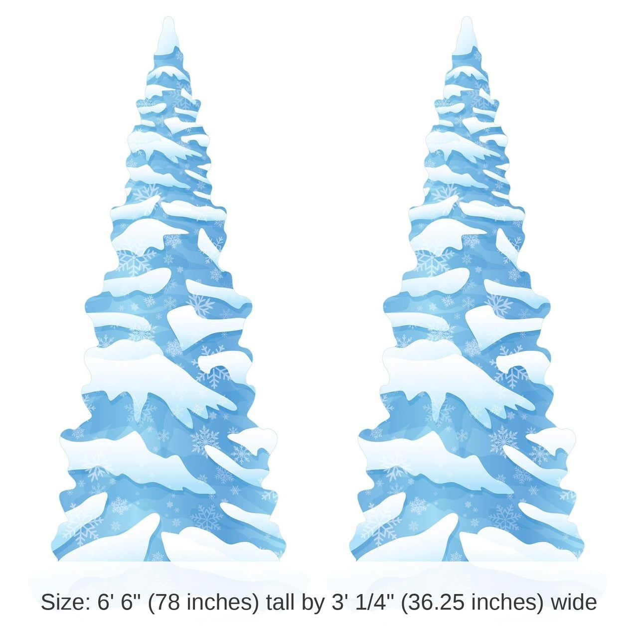 2 Pack Bulk Winter Wonderland Tree Stand-Up Decoration