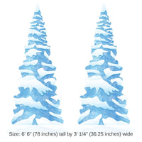 2 Pack Bulk Winter Wonderland Tree Stand-Up Decoration