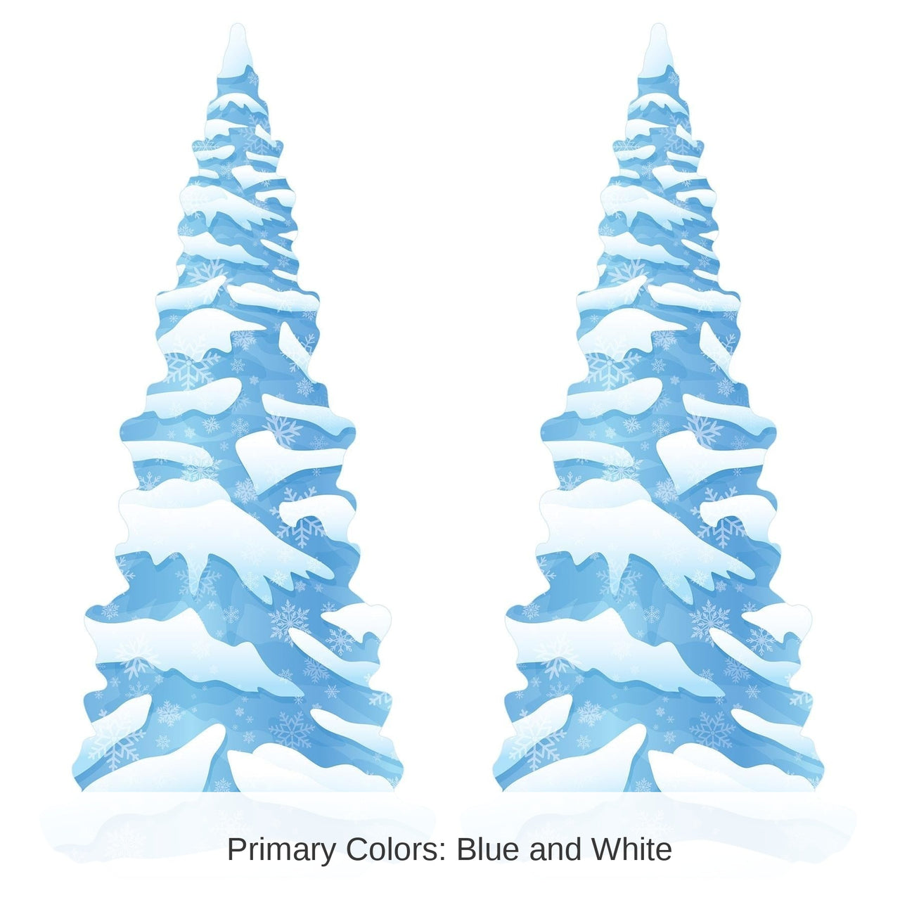 2 Pack Bulk Winter Wonderland Tree Stand-Up Decoration