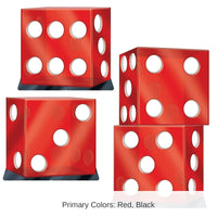 3 Pack Bulk Casino Dice Stand-Up Decoration