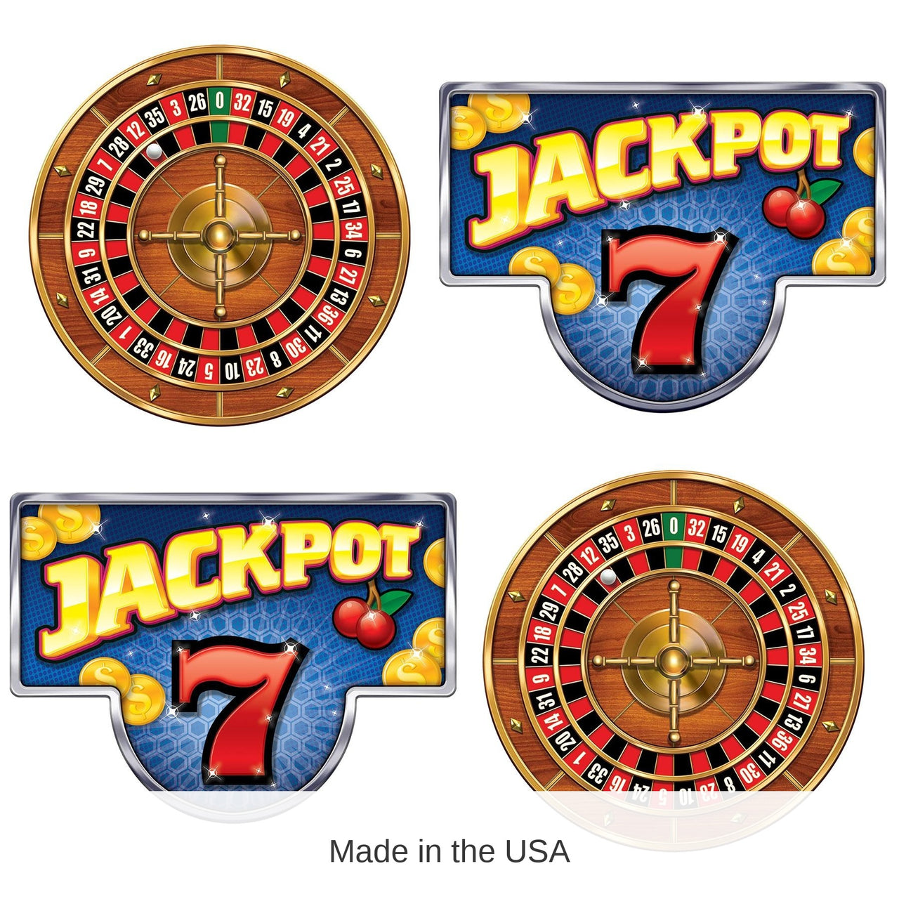 Casino Hang Roulette Wheels & Jackpot Signs
