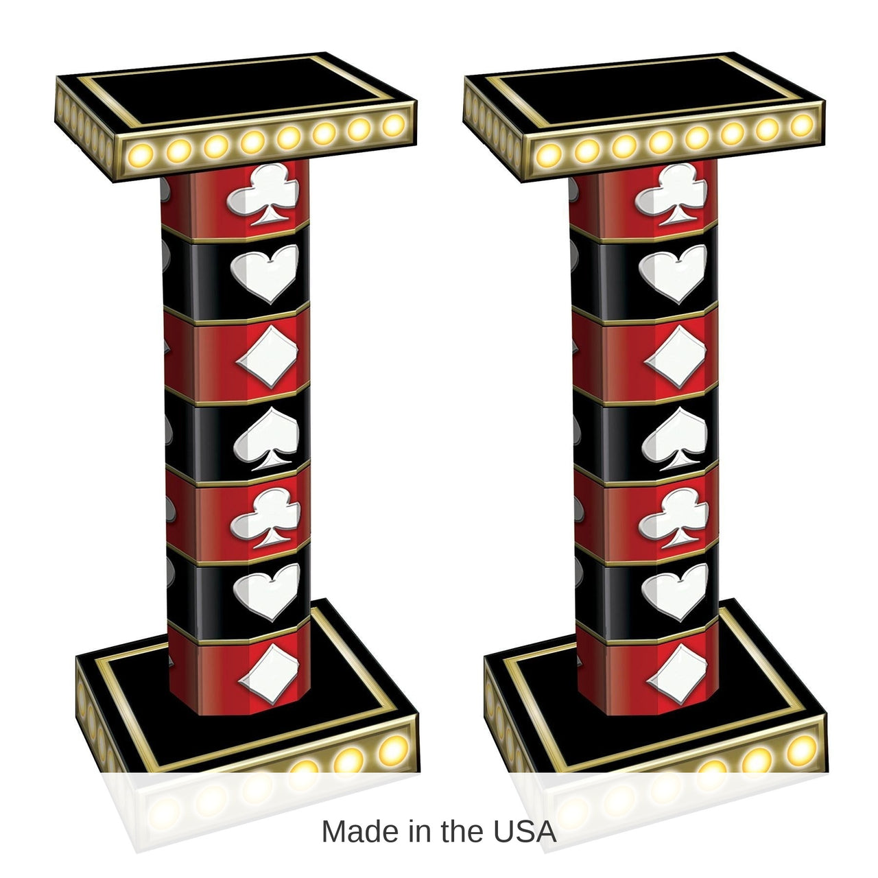 2 Pack Bulk Casino 3-D Short Column Props
