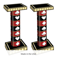 2 Pack Bulk Casino 3-D Short Column Props