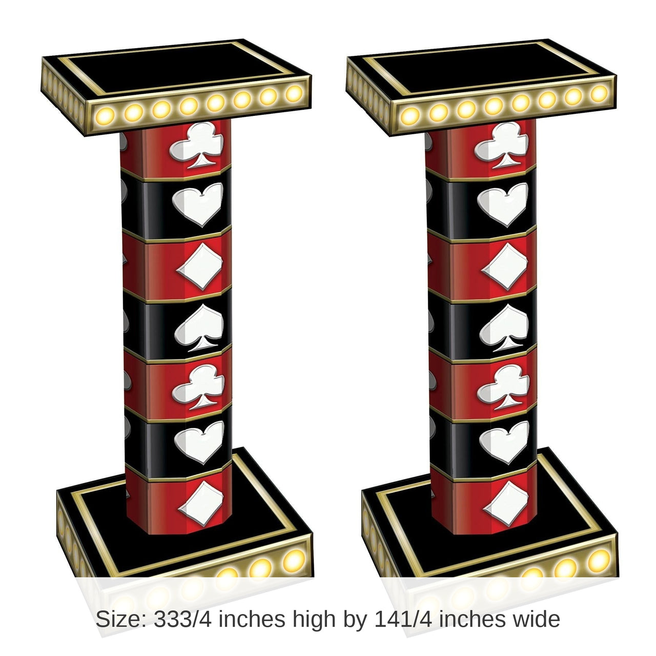 2 Pack Bulk Casino 3-D Short Column Props