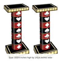 2 Pack Bulk Casino 3-D Short Column Props
