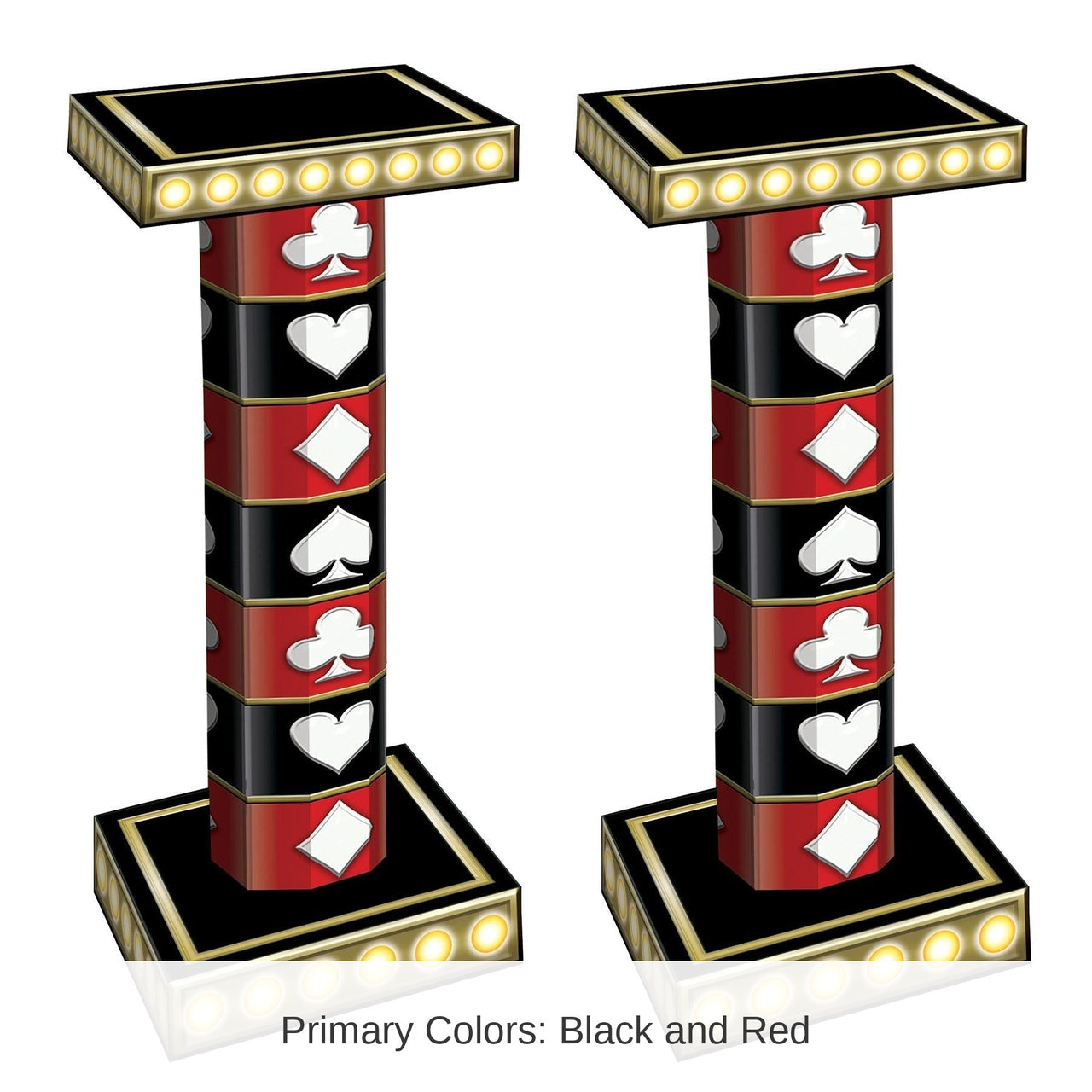 2 Pack Bulk Casino 3-D Short Column Props