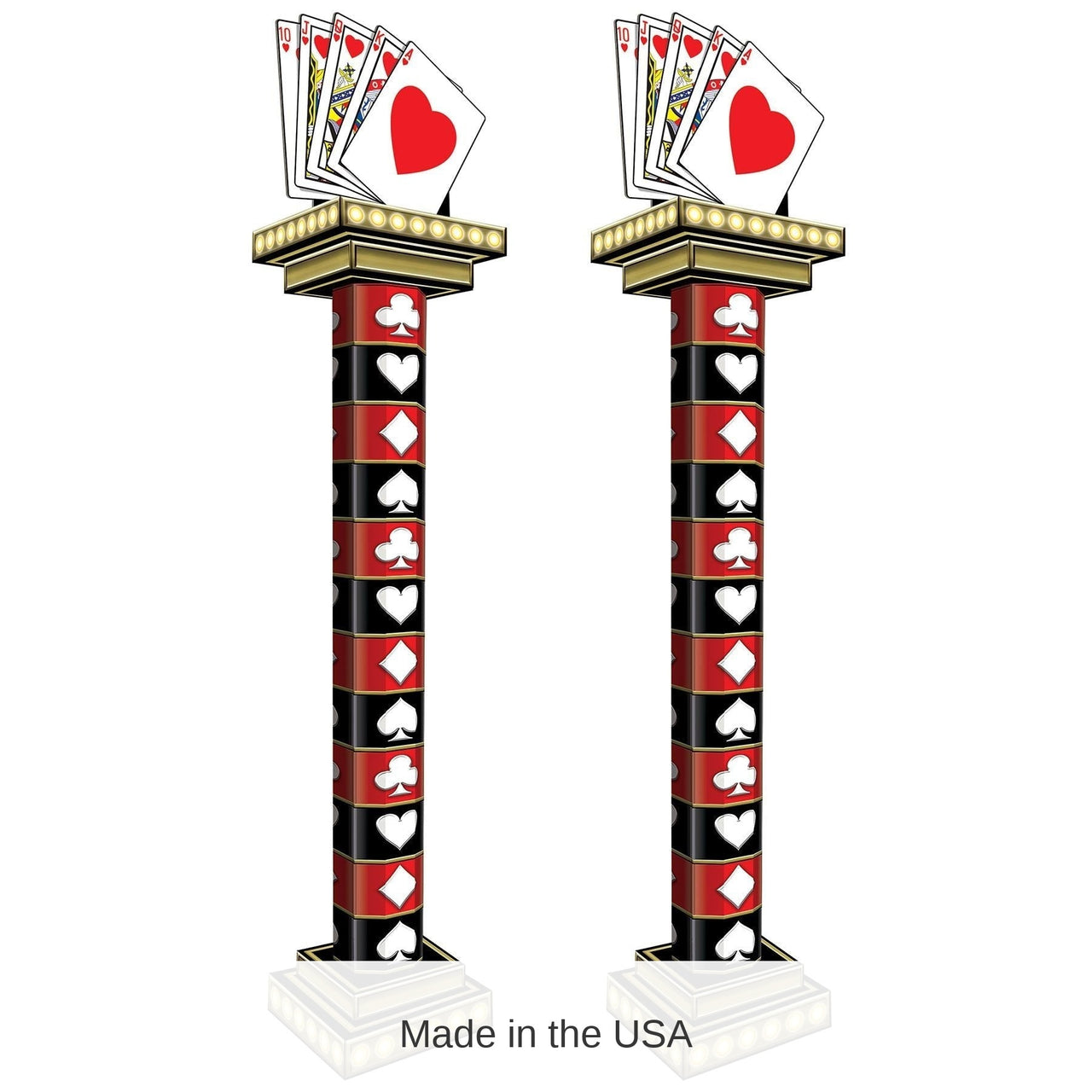 2 Pack Bulk Casino 3-D Tall Column Props