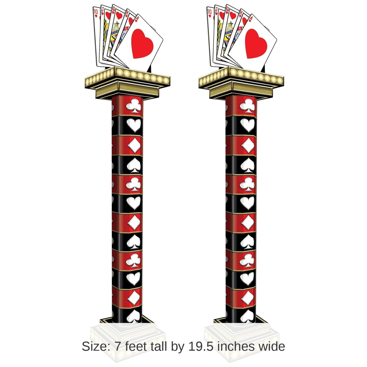 2 Pack Bulk Casino 3-D Tall Column Props