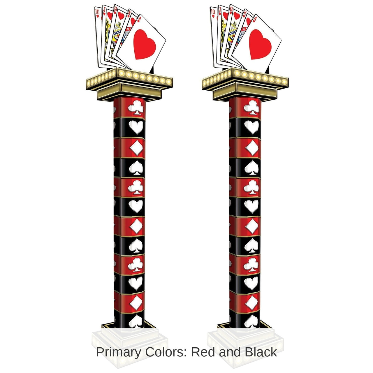 2 Pack Bulk Casino 3-D Tall Column Props