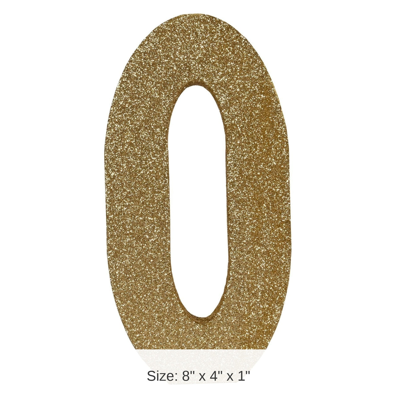 6 Pack Bulk 3-D Glittered 0 Centerpiece gold