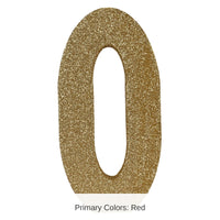 6 Pack Bulk 3-D Glittered 0 Centerpiece gold