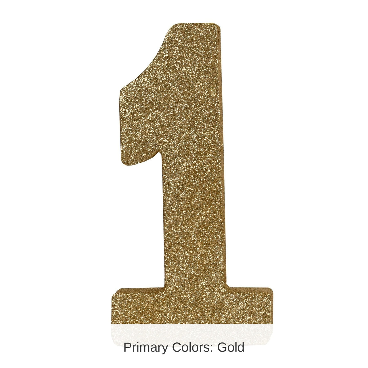 6 Pack Bulk 3-D Glittered 1 Centerpiece gold