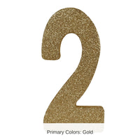6 Pack Bulk 3-D Glittered 2 Centerpiece gold