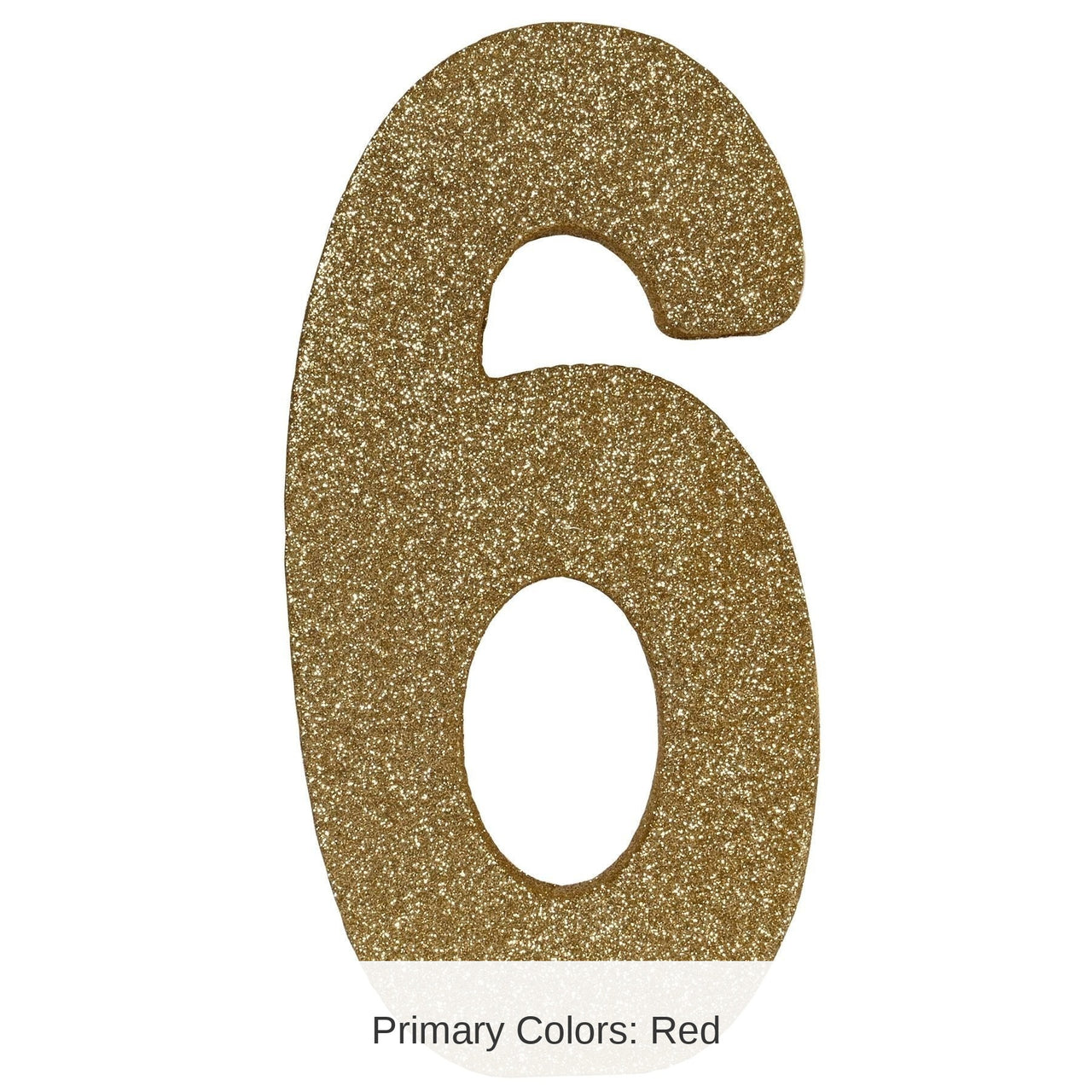6 Pack Bulk 3-D Glittered 6 Centerpiece gold