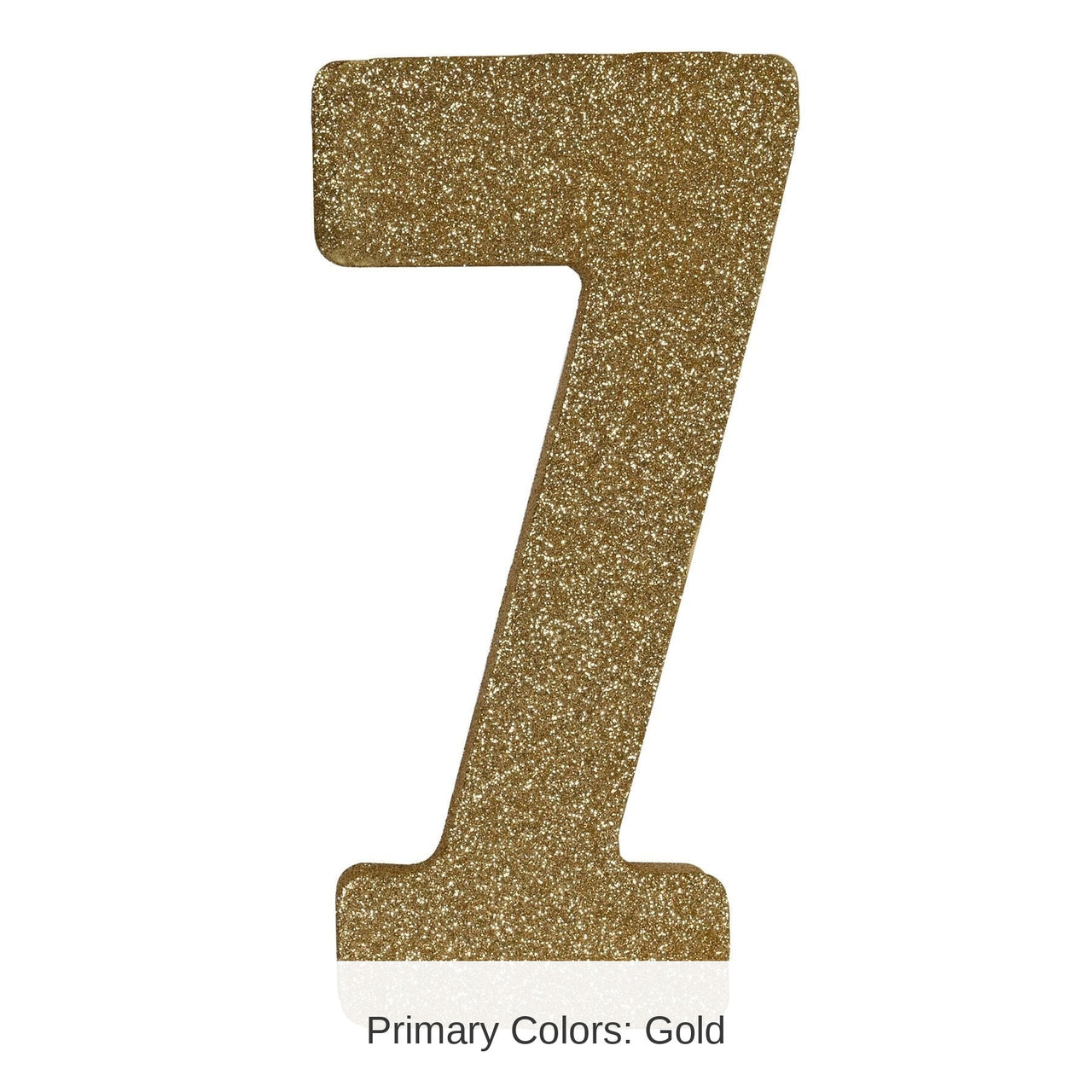 6 Pack Bulk 3-D Glittered 7 Centerpiece gold
