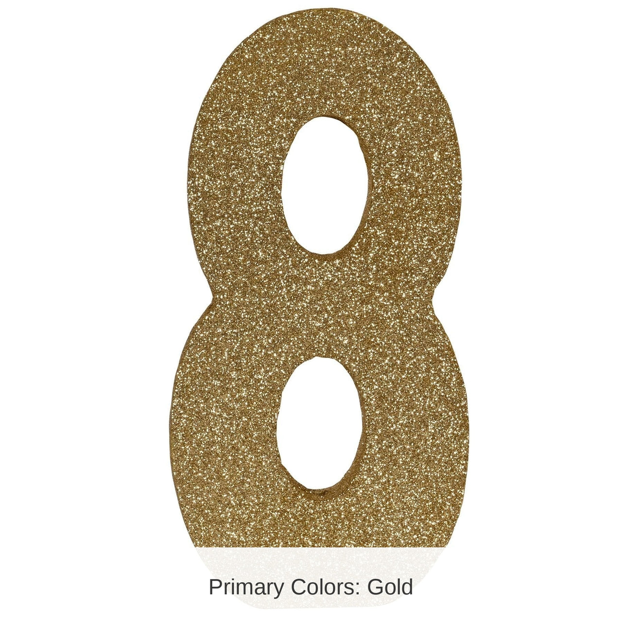 6 Pack Bulk 3-D Glittered 8 Centerpiece gold
