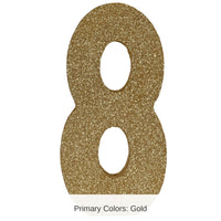 6 Pack Bulk 3-D Glittered 8 Centerpiece gold
