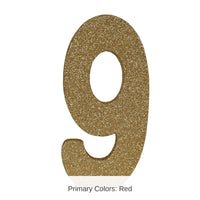 6 Pack Bulk 3-D Glittered 9 Centerpiece gold