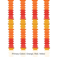 48 Pack Bulk Ceiling Drops golden-yellow, orange, red