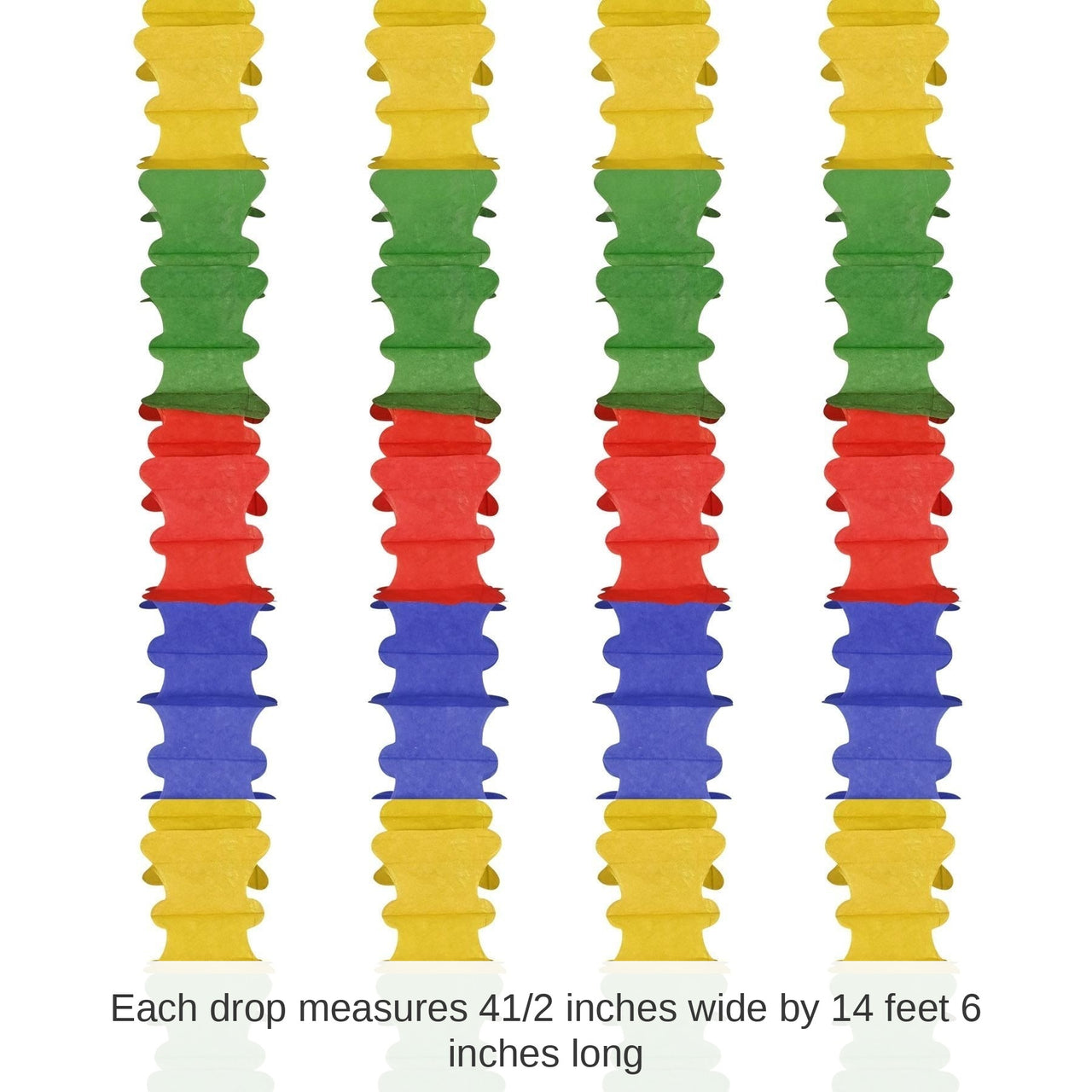 48 Pack Bulk Ceiling Drops green, red, blue, canary