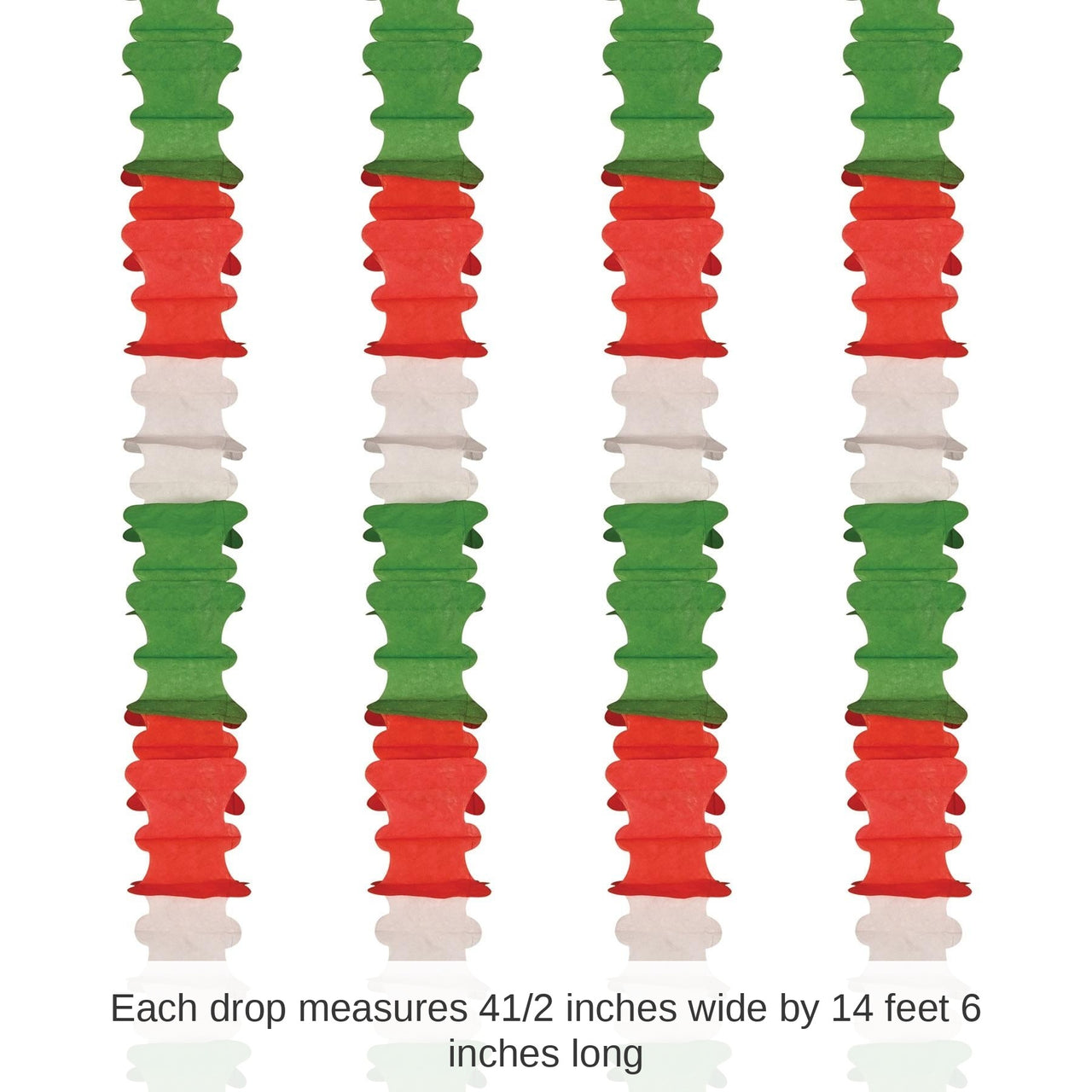 48 Pack Bulk Ceiling Drops red, white, green