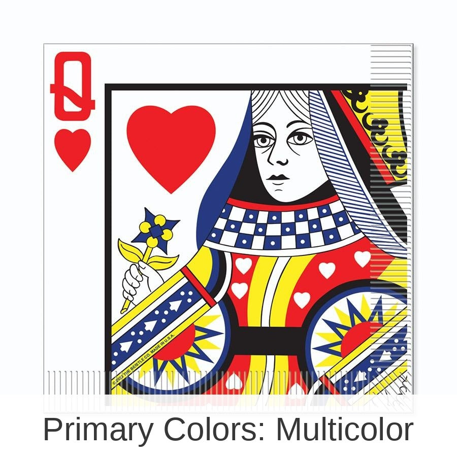 192 Pack Bulk Queen Of Hearts Luncheon Napkins