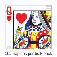 192 Pack Bulk Queen Of Hearts Luncheon Napkins