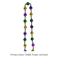 12 Pack Bulk Jumbo Mardi Gras Bead Necklace
