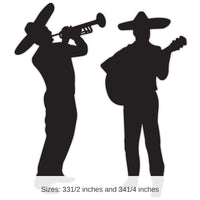 24 Pack Bulk Mariachi Band Silhouette Decorations
