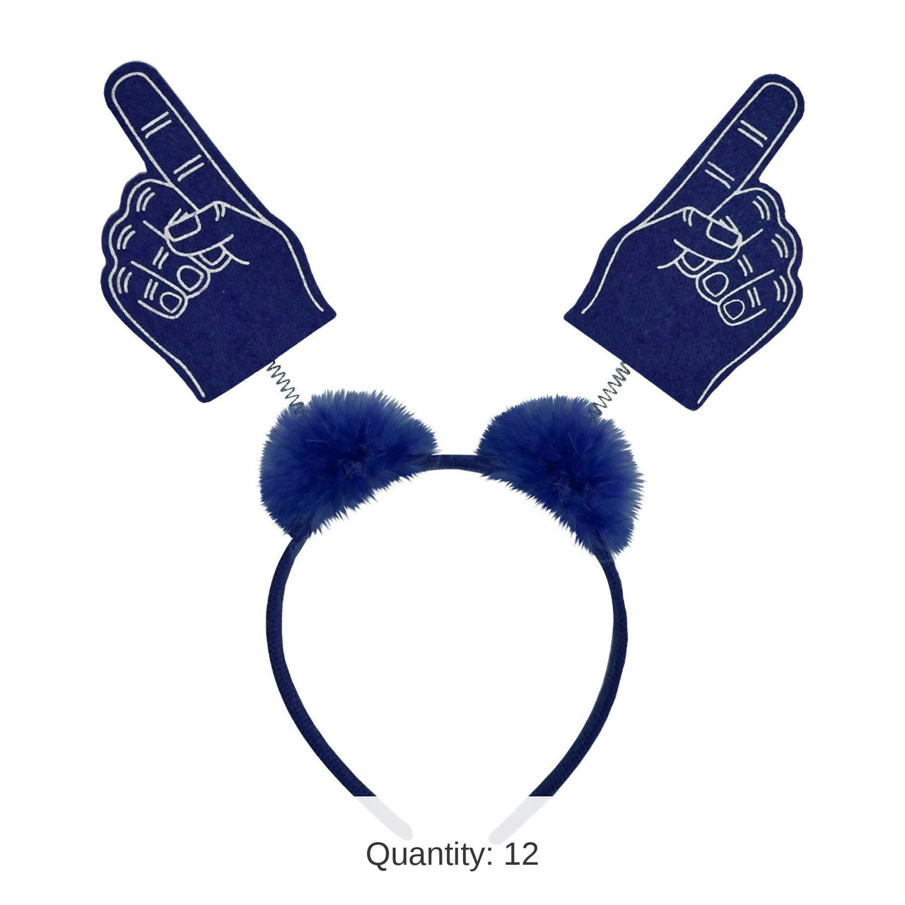 12 Pack Bulk #1 Hand Boppers with Marabou blue