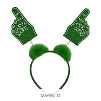 12 Pack Bulk #1 Hand Boppers with Marabou green