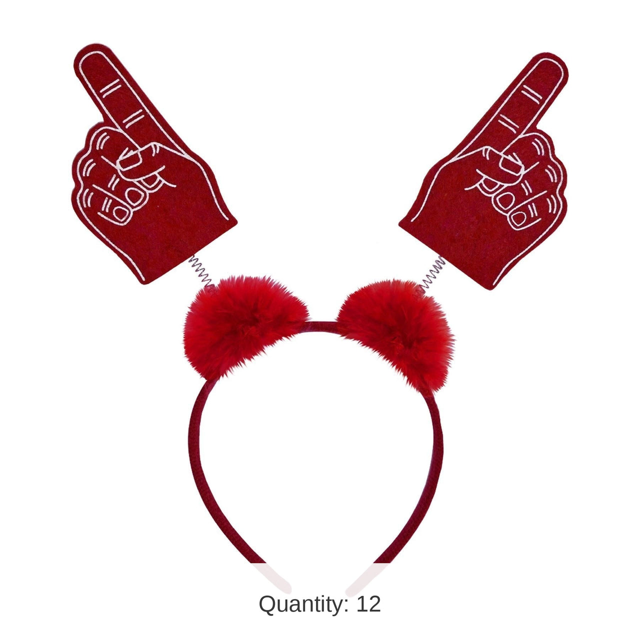12 Pack Bulk #1 Hand Boppers with Marabou red
