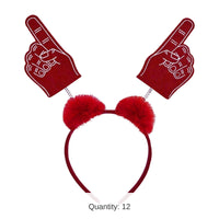 12 Pack Bulk #1 Hand Boppers with Marabou red