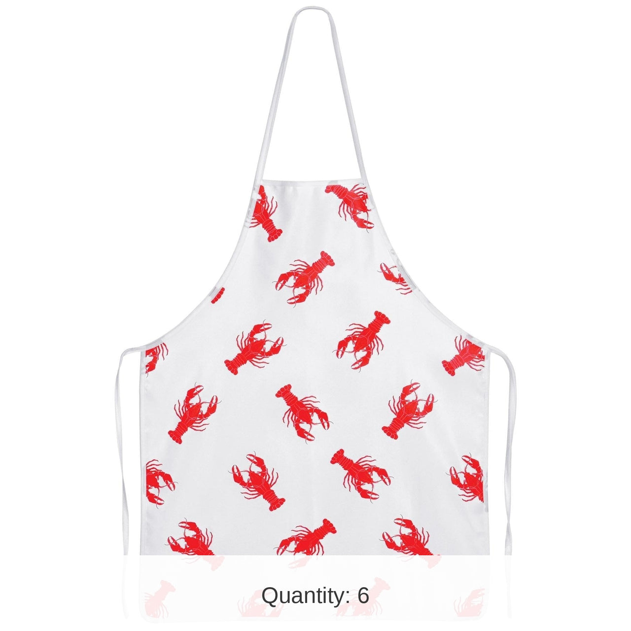 6 Pack Bulk Crawfish Fabric Novelty Apron