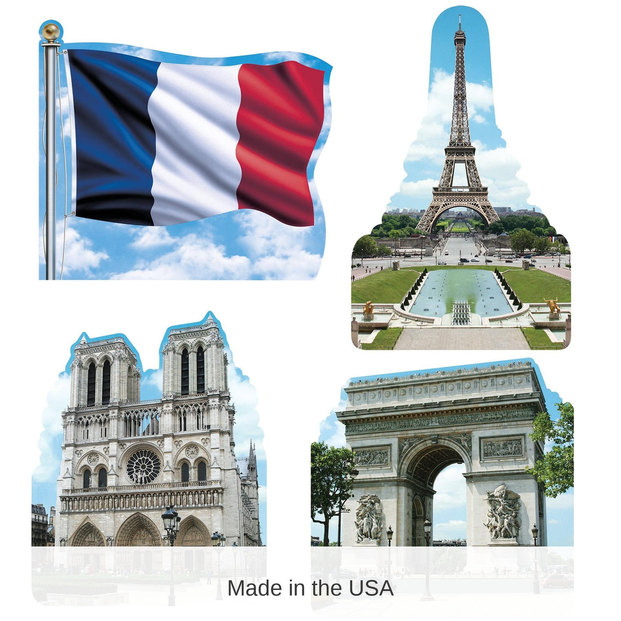 48 Pack Bulk French Cutouts printed 2 sides
