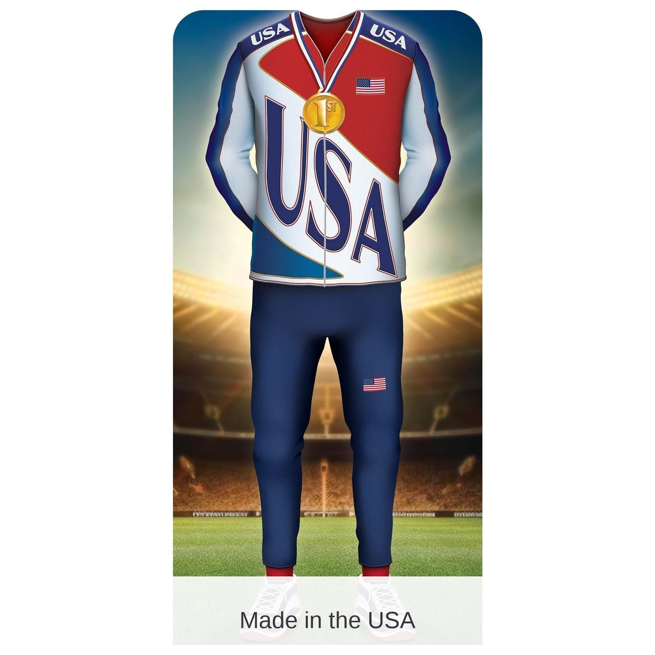 4 Pack Bulk International Sports Male Athlete Photo Prop Stand-Up Decoration