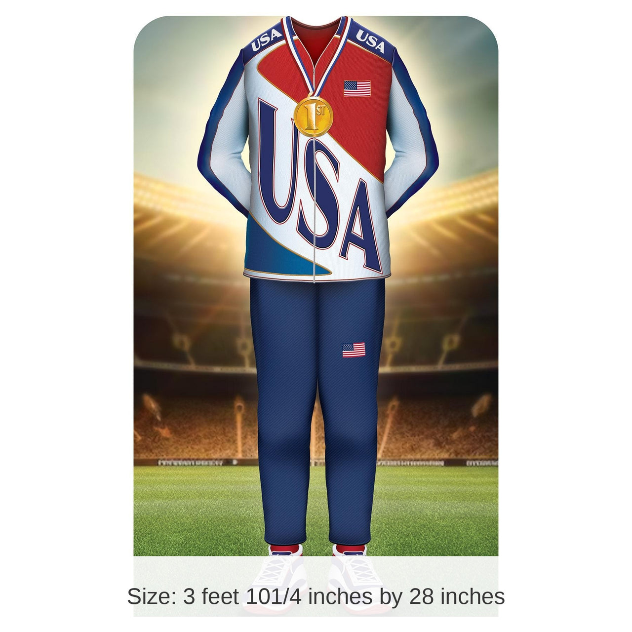 4 Pack Bulk International Sports Girl Athlete Photo Prop Stand-Up Decoration