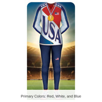 4 Pack Bulk International Sprts Female Athlete Photo Prop Stand-Up Decoration