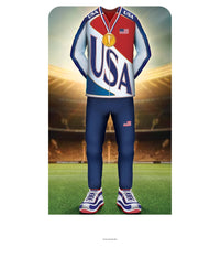 4 Pack Bulk International Sports Boy Athlete Photo Prop Stand-Up Decoration