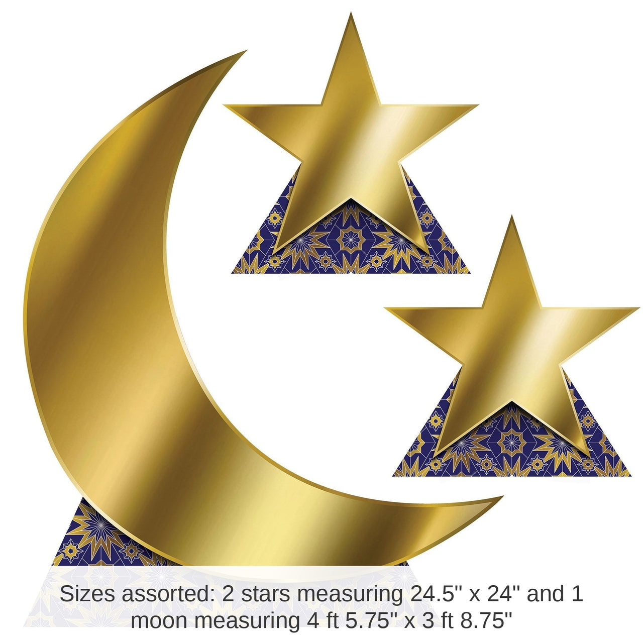 12 Pack Bulk Ramadan Moon/Stars Stand-Ups